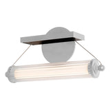 Hubbardton Forge 2021 Vintage Platinum Black Wood Clear Glass (ZM) Libra LED Sconce