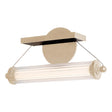 Hubbardton Forge 2021 Soft Gold Black Wood Clear Glass (ZM) Libra LED Sconce