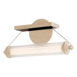 Hubbardton Forge 2021 Soft Gold Black Wood Clear Glass (ZM) Libra LED Sconce