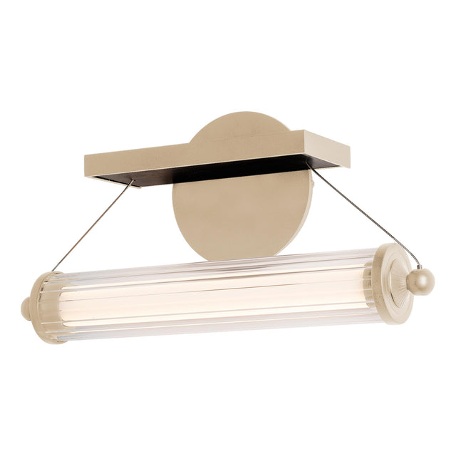 Hubbardton Forge 2021 Soft Gold Black Wood Clear Glass (ZM) Libra LED Sconce