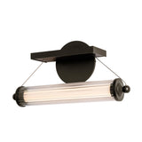 Hubbardton Forge 2021 Oil Rubbed Bronze Black Wood Clear Glass (ZM) Libra LED Sconce