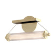Hubbardton Forge 2021 Modern Brass Black Wood Clear Glass (ZM) Libra LED Sconce