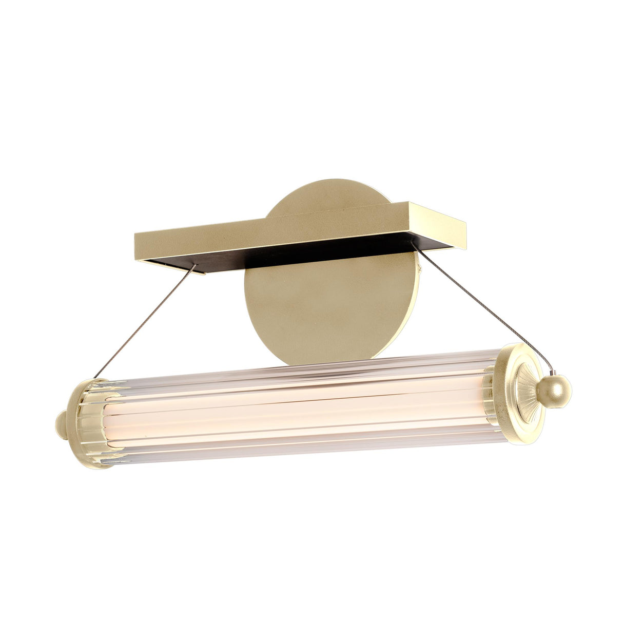 Hubbardton Forge 2021 Modern Brass Black Wood Clear Glass (ZM) Libra LED Sconce