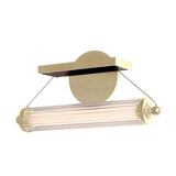 Hubbardton Forge 2021 Modern Brass Black Wood Clear Glass (ZM) Libra LED Sconce