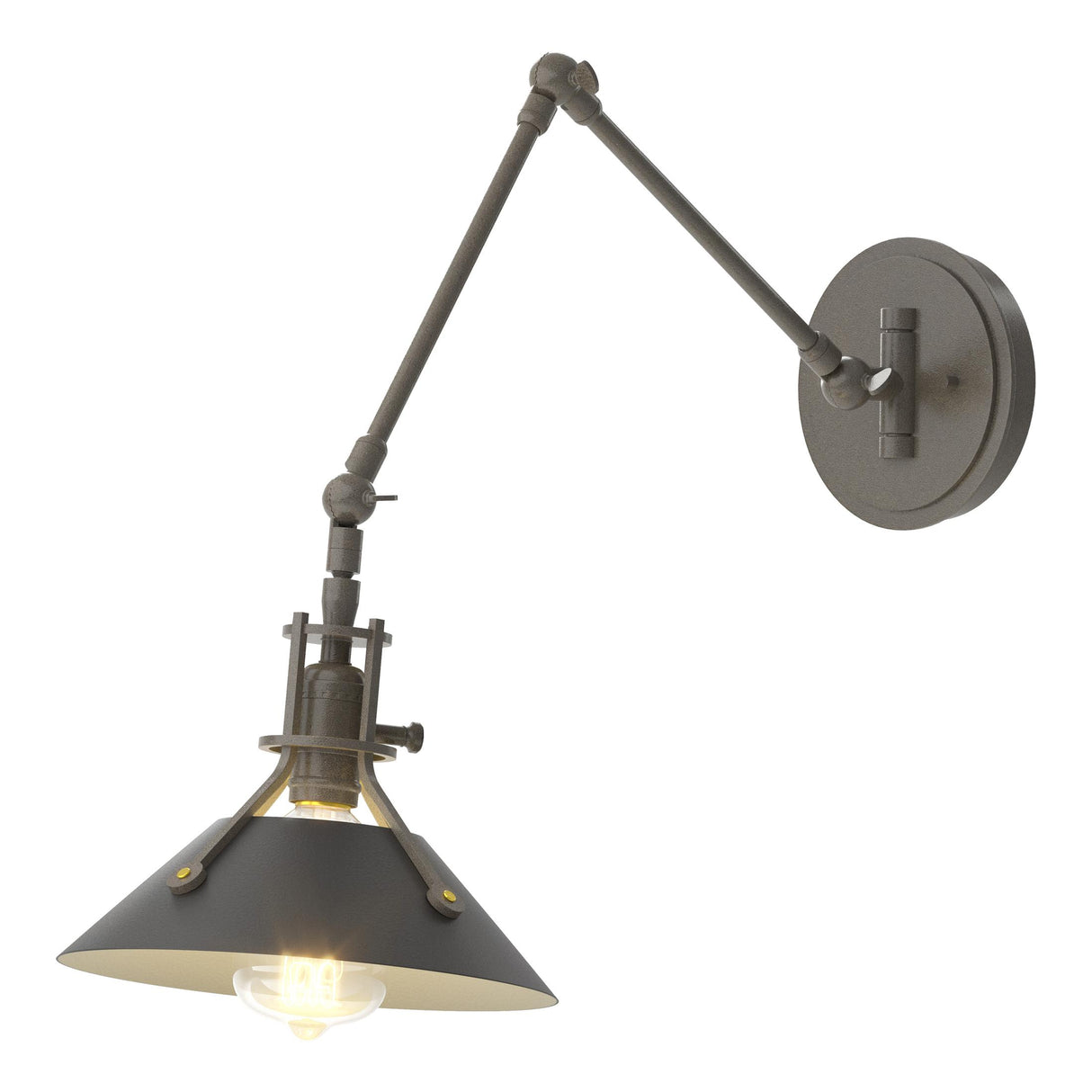 Hubbardton Forge 2015 Dark Smoke Black Henry Sconce