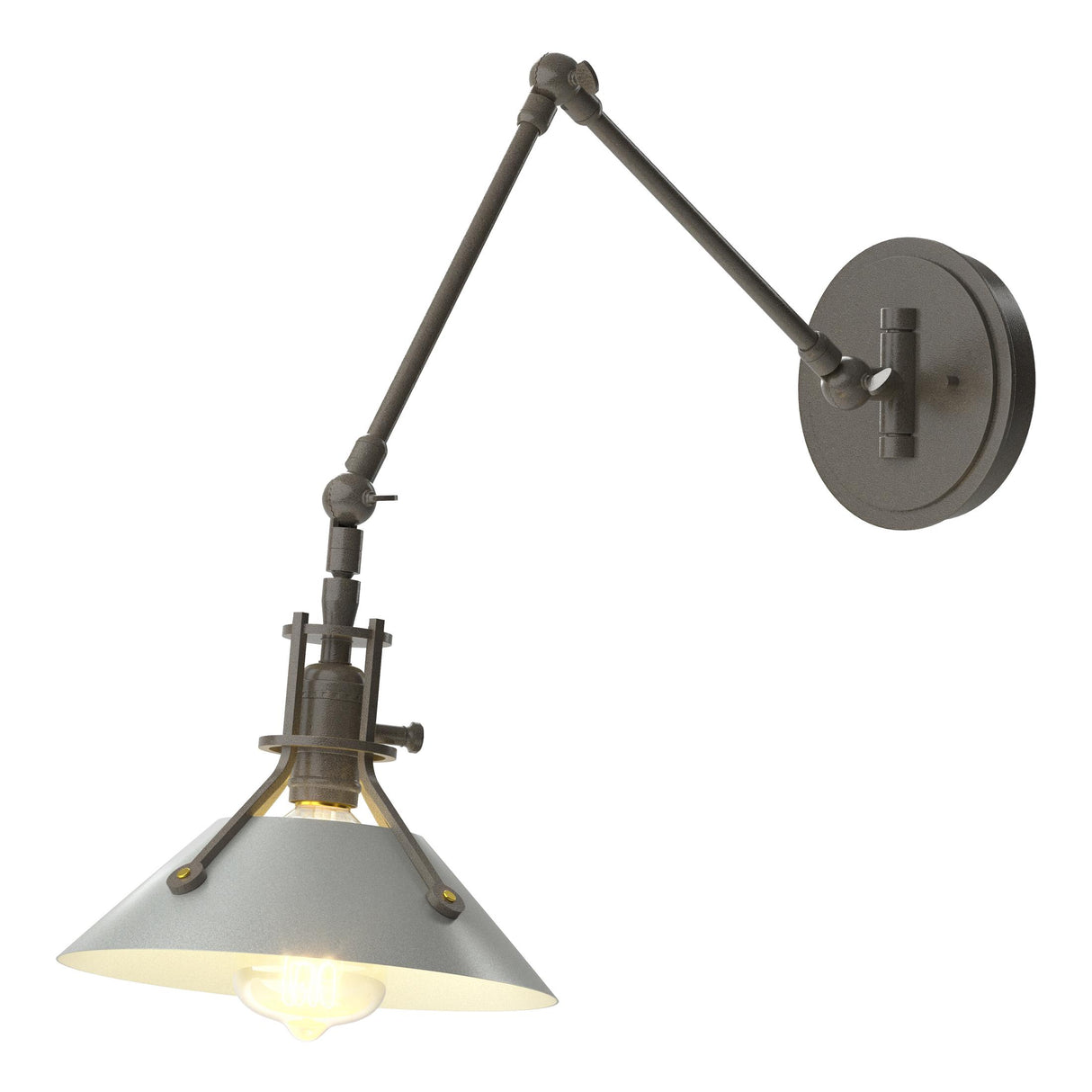 Hubbardton Forge 2015 Dark Smoke Vintage Platinum Henry Sconce