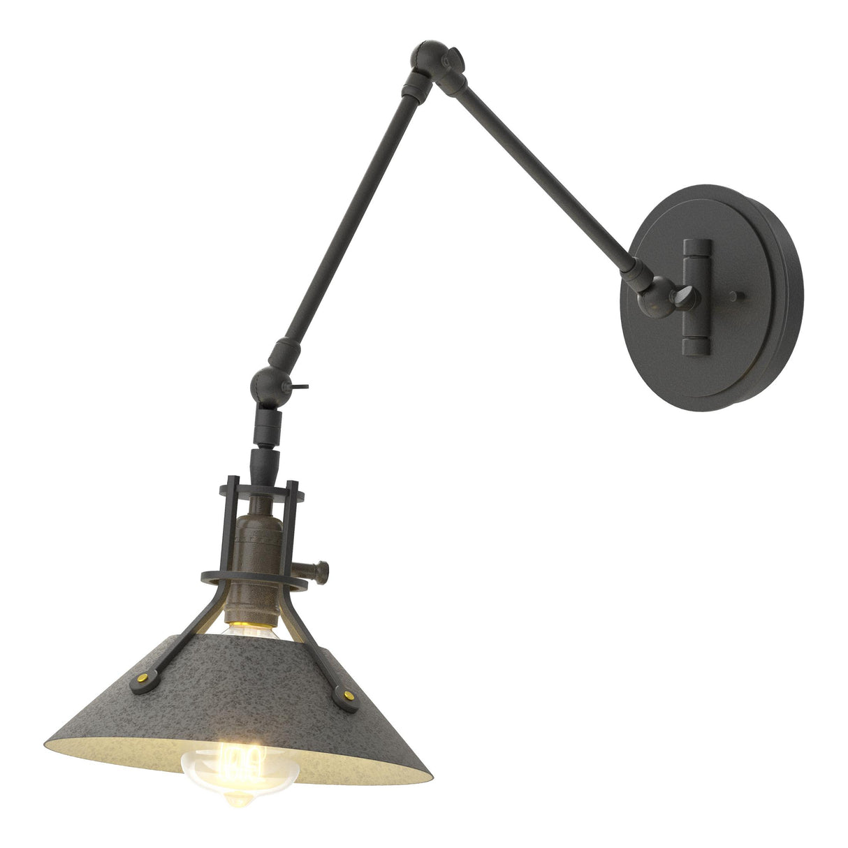 Hubbardton Forge 2015 Black Natural Iron Henry Sconce