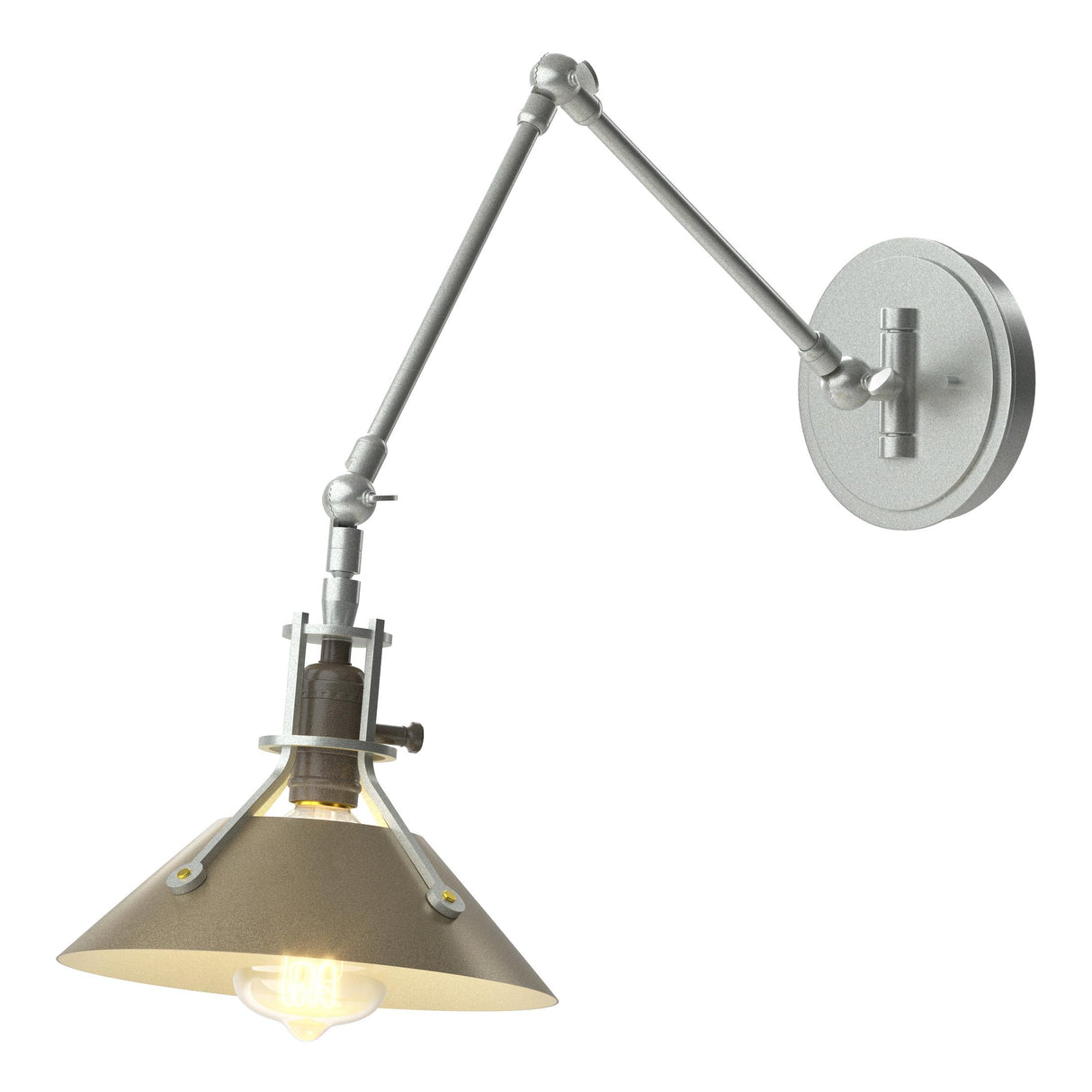 Hubbardton Forge 2015 Vintage Platinum Soft Gold Henry Sconce