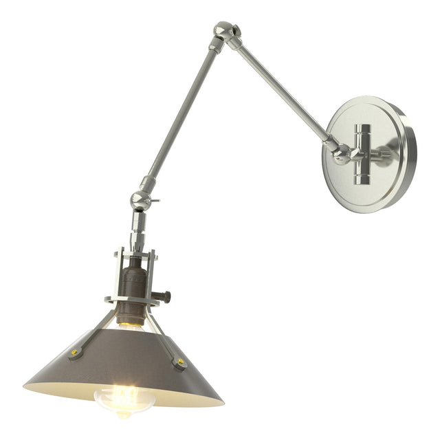 Hubbardton Forge 2015 Sterling Dark Smoke Henry Sconce