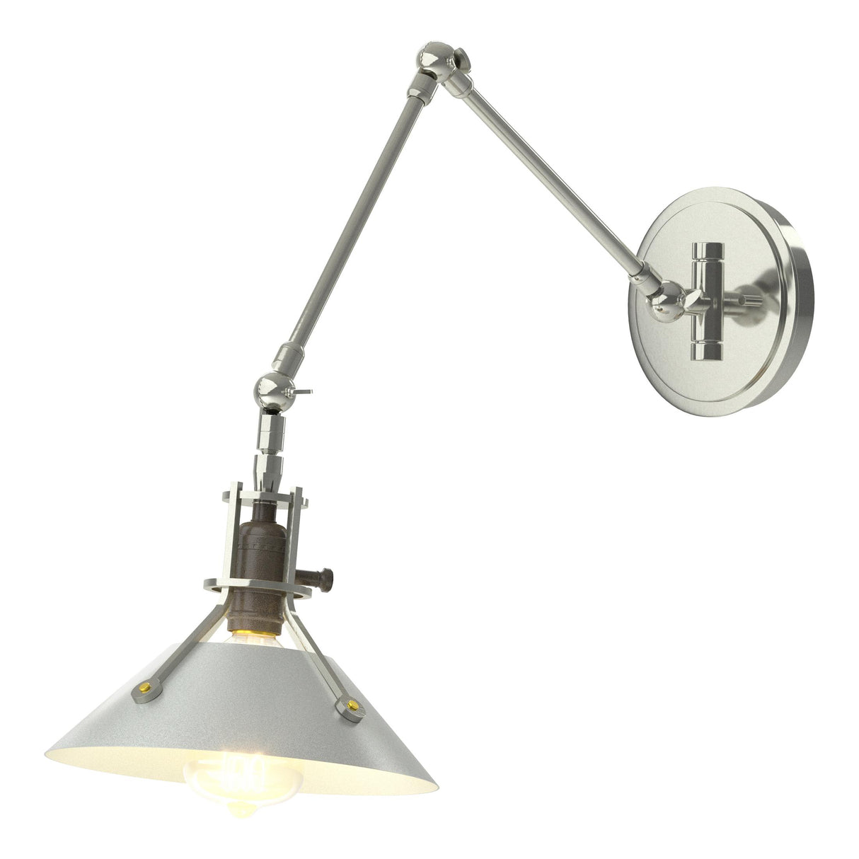 Hubbardton Forge 2015 Sterling Vintage Platinum Henry Sconce