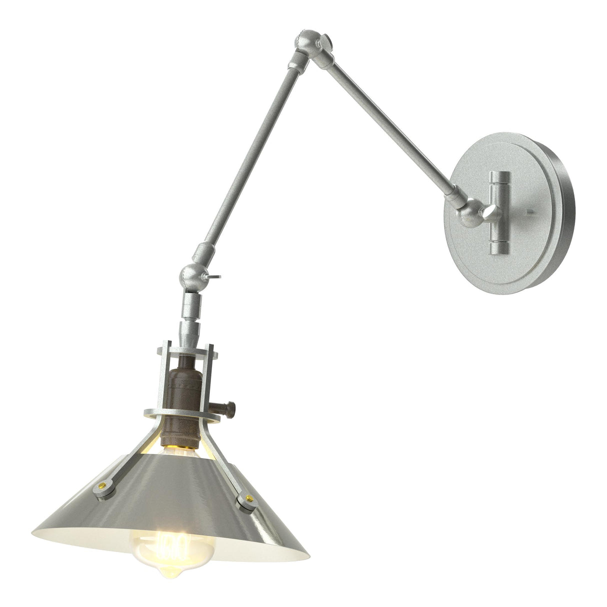 Hubbardton Forge 2015 Vintage Platinum Sterling Henry Sconce