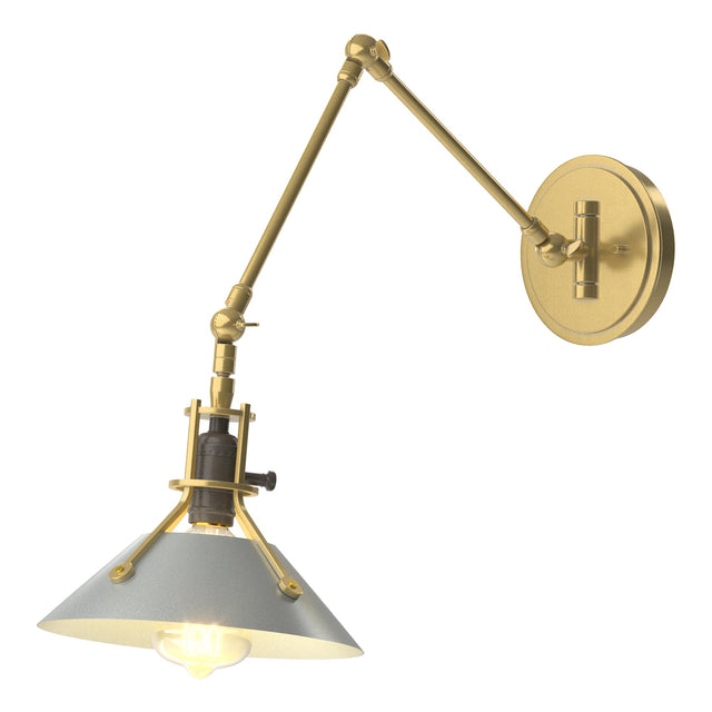 Hubbardton Forge 2015 Modern Brass Vintage Platinum Henry Sconce