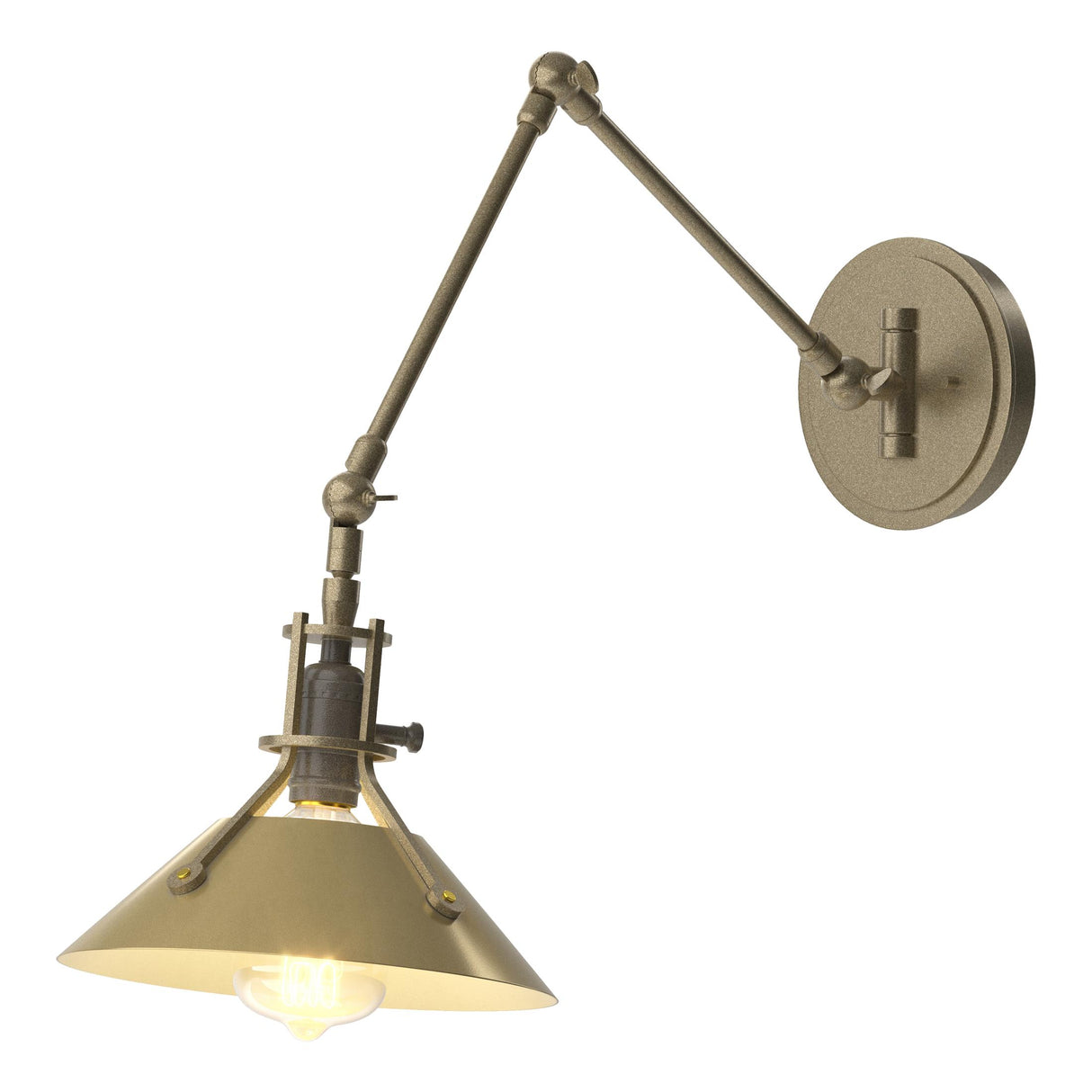 Hubbardton Forge 2015 Soft Gold Modern Brass Henry Sconce