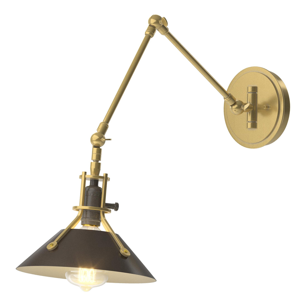 Hubbardton Forge 2015 Modern Brass Oil Rubbed Bronze Henry Sconce
