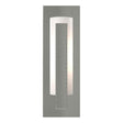 Hubbardton Forge 2002 Sterling Opal Glass (GG) Forged Vertical Bar Sconce - Steel Backplate