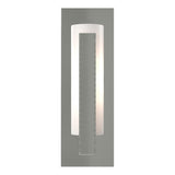 Hubbardton Forge 2002 Sterling Opal Glass (GG) Forged Vertical Bar Sconce - Steel Backplate