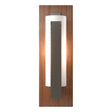 Hubbardton Forge 2022 Dark Smoke Cherry Opal Glass (GG) Forged Vertical Bar Sconce - Cherry or Copper Backplate