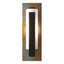 Hubbardton Forge 2022 Black Copper Opal Glass (GG) Forged Vertical Bar Sconce - Cherry or Copper Backplate