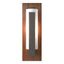 Hubbardton Forge 2022 Natural Iron Cherry Opal Glass (GG) Forged Vertical Bar Sconce - Cherry or Copper Backplate