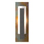 Hubbardton Forge 2022 Natural Iron Copper Opal Glass (GG) Forged Vertical Bar Sconce - Cherry or Copper Backplate