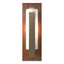 Hubbardton Forge 2022 Soft Gold Cherry Opal Glass (GG) Forged Vertical Bar Sconce - Cherry or Copper Backplate