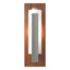 Hubbardton Forge 2022 Sterling Cherry Opal Glass (GG) Forged Vertical Bar Sconce - Cherry or Copper Backplate
