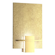 Hubbardton Forge 2010 Modern Brass White Art Glass (BB) Aperture Sconce