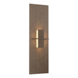Hubbardton Forge 2010 Bronze White Art Glass (BB) Aperture Vertical Sconce