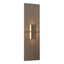 Hubbardton Forge 2010 Bronze White Art Glass (BB) Aperture Vertical Sconce