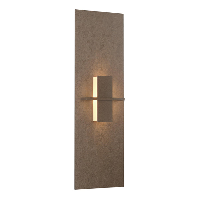 Hubbardton Forge 2010 Bronze White Art Glass (BB) Aperture Vertical Sconce