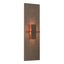 Hubbardton Forge 2010 Bronze Topaz Glass (ZB) Aperture Vertical Sconce