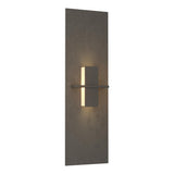 Hubbardton Forge 2010 Dark Smoke White Art Glass (BB) Aperture Vertical Sconce