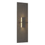 Hubbardton Forge 2010 Dark Smoke White Art Glass (BB) Aperture Vertical Sconce