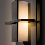 Hubbardton Forge 2010 Dark Smoke White Art Glass (BB) Aperture Vertical Sconce
