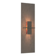 Hubbardton Forge 2010 Dark Smoke Topaz Glass (ZB) Aperture Vertical Sconce