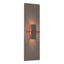 Hubbardton Forge 2010 Dark Smoke Topaz Glass (ZB) Aperture Vertical Sconce