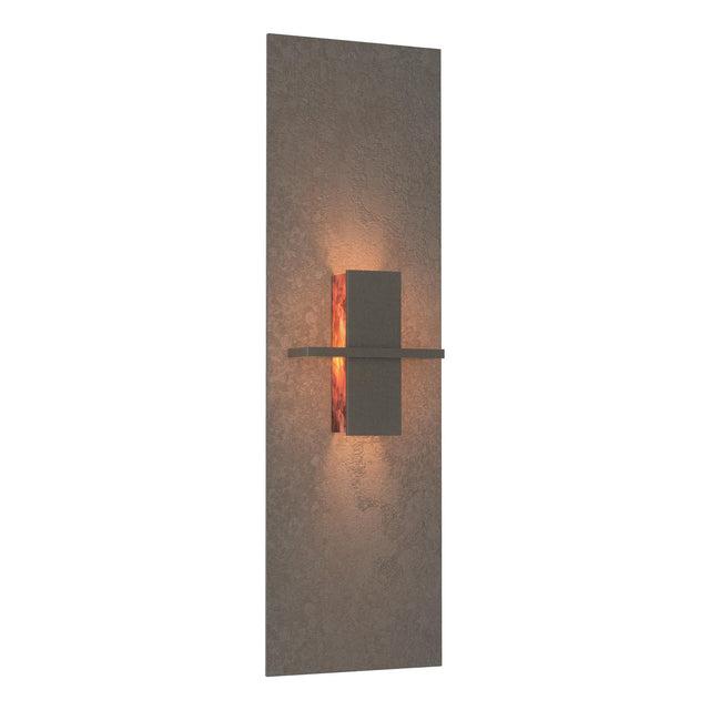 Hubbardton Forge 2010 Dark Smoke Topaz Glass (ZB) Aperture Vertical Sconce
