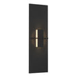 Hubbardton Forge 2010 Black White Art Glass (BB) Aperture Vertical Sconce
