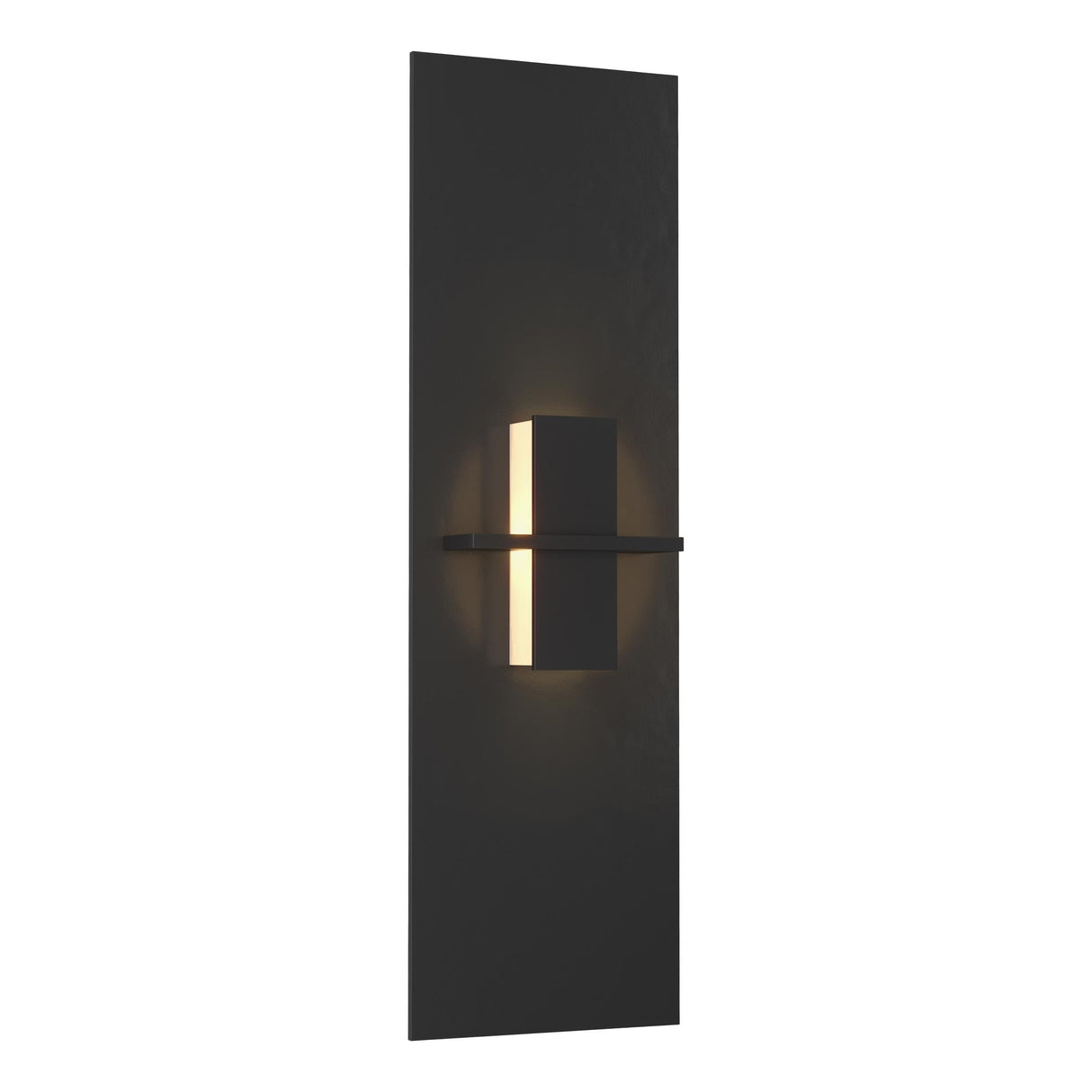 Hubbardton Forge 2010 Black White Art Glass (BB) Aperture Vertical Sconce