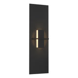 Hubbardton Forge 2010 Black White Art Glass (BB) Aperture Vertical Sconce