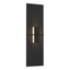 Hubbardton Forge 2010 Black White Art Glass (BB) Aperture Vertical Sconce