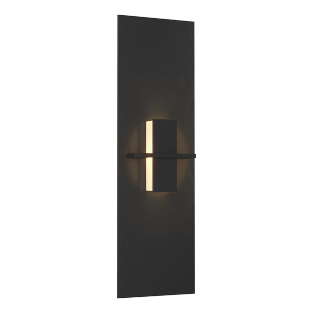 Hubbardton Forge 2010 Black White Art Glass (BB) Aperture Vertical Sconce