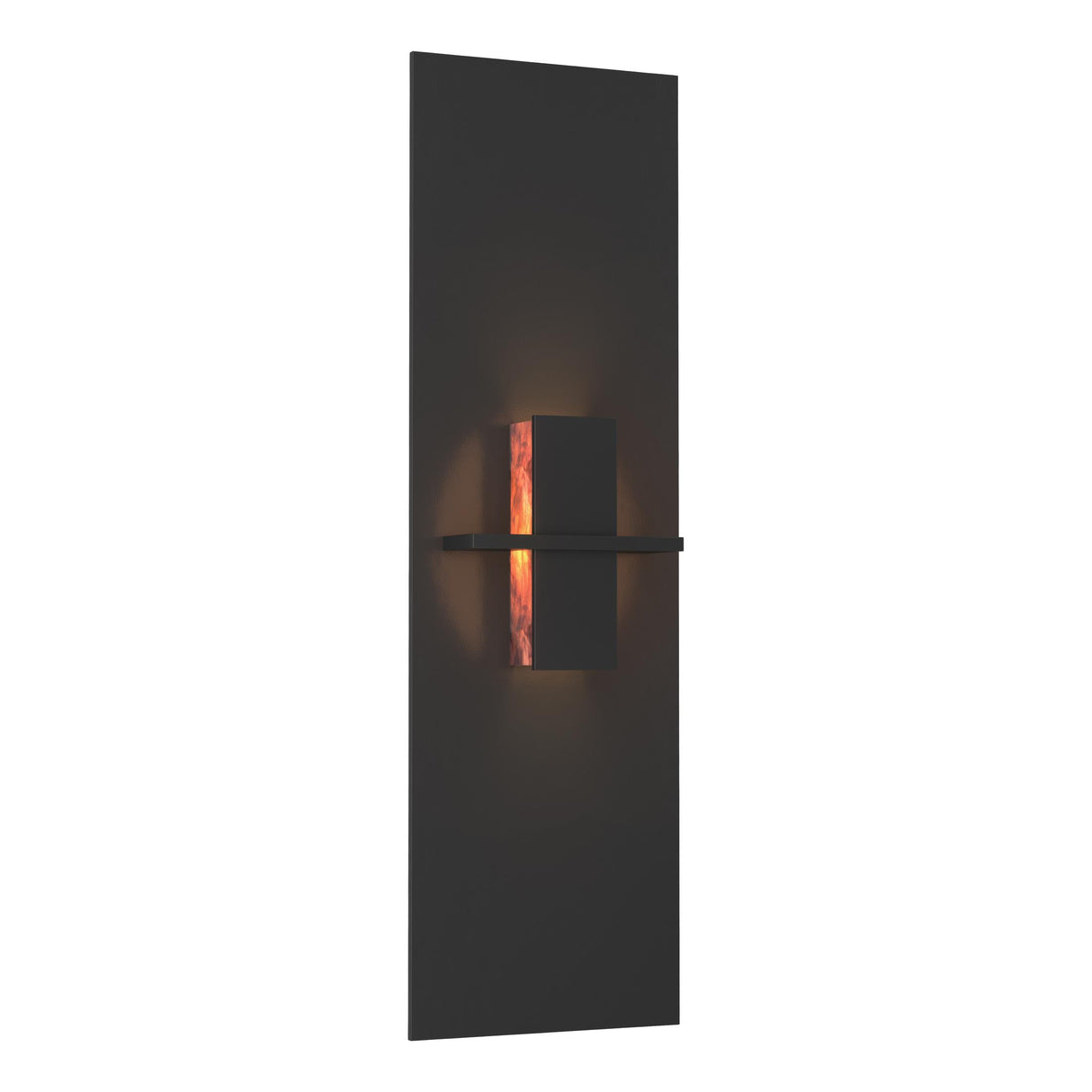 Hubbardton Forge 2010 Black Topaz Glass (ZB) Aperture Vertical Sconce