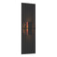 Hubbardton Forge 2010 Black Topaz Glass (ZB) Aperture Vertical Sconce