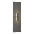 Hubbardton Forge 2010 Natural Iron White Art Glass (BB) Aperture Vertical Sconce