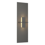 Hubbardton Forge 2010 Natural Iron White Art Glass (BB) Aperture Vertical Sconce