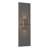 Hubbardton Forge 2010 Natural Iron Topaz Glass (ZB) Aperture Vertical Sconce