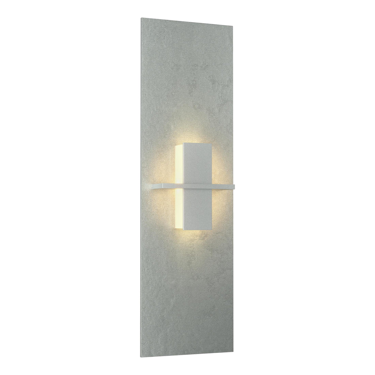 Hubbardton Forge 2010 Vintage Platinum White Art Glass (BB) Aperture Vertical Sconce