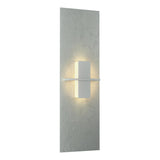 Hubbardton Forge 2010 Vintage Platinum White Art Glass (BB) Aperture Vertical Sconce