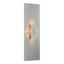 Hubbardton Forge 2010 Vintage Platinum Topaz Glass (ZB) Aperture Vertical Sconce